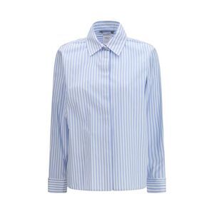 Max Mara Blue Cotton Pattern Women's Shirt